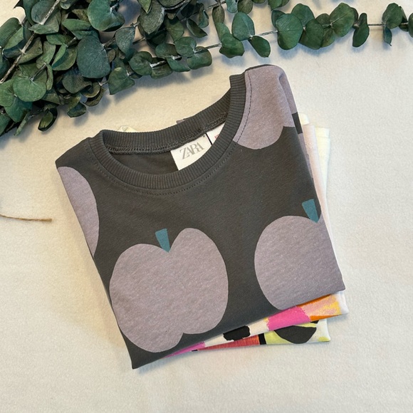 NWT Zara Apple Print T-Shirt size 12-18M ๐ - Picture 8 of 9